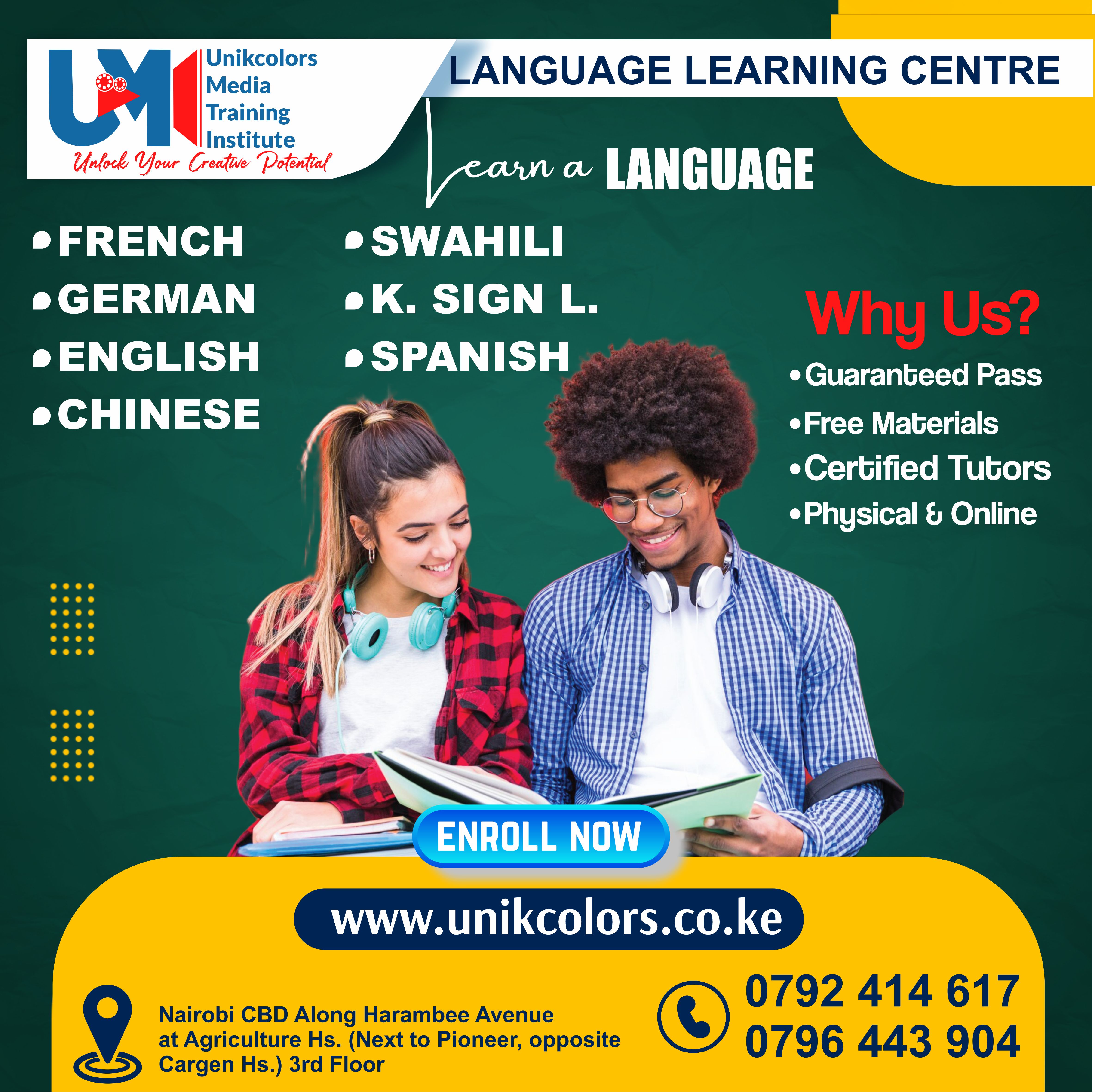 LANGUAGE TRAINING CENTRE - GERMAN | ENGLISH | FRENCH | CHINESE | SPANISH | SWAHILI | KENYA SIGN LANG